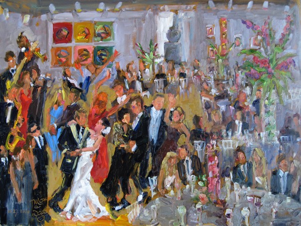 Weddings at PAFA:  Live Event Painting by Joan Zylkin The Event Painter