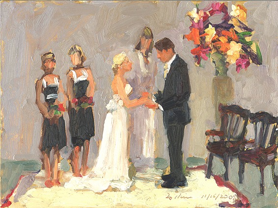 Wedding Painting by Joan Zylkin The Event Painter.